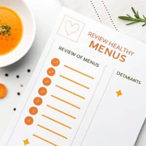 Revisión de menús saludables para restauración